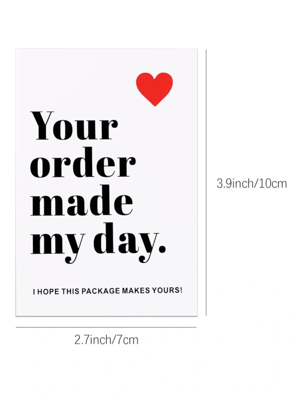 ❤️60 Premium Your Order Made My Day Thank you cards